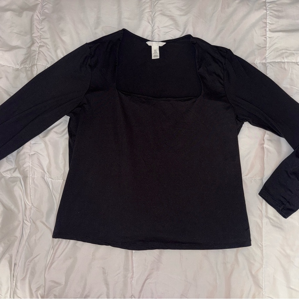 H&M Black Long Sleeve Top